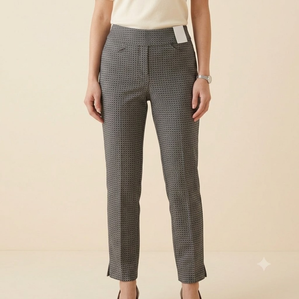 Chico's So Slimming Brigitte Slim‎ Leg Pants Womens 0.5 6P Patterned NWT